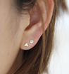 Equilateral Stud Earrings | Gold