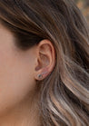 Díra with Black Stud Earrings | Sterling Silver
