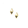 Tavia with Black Stud Earrings | Gold