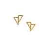 Cavo Triangle Stud Earrings  | Gold