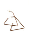 Triangle Open Hoops  | Bronze