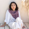 Pink Rose Scarves 100% Cashmere sustainable naturally dyed Scarf - Tavy Tavy handmade California