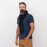 100% Cashmere sustainable naturally dyed super soft Scarf - Tavy Tavy hand dyed California - Dark Gray Smoke Grey Graphite Charcoal