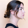 Marisol Black Spectrolite Studs - Handcrafted Bronze Earrings - Tavy Tavy