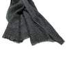 100% Cashmere naturally dyed Scarf by Tavy Tavy in charcoal dark grey on white background