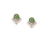 Marisol Stud Earrings | recycled Sterling Silver and green aventurine - Tavy Tavy